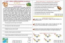 2. SINIF SÜREÇ DEĞERLENDİRME ÇALIŞMASI 24-25. HAFTA