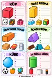 Geometrik cisimler defter yapıştırma etkinliği