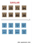Sayılar defter kes yapıştır etkinlikleri