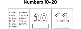 Numbers 10-20 (colouring)