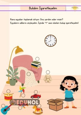 1. Sınıf T Sesi Fasikülü | Sesi Tanıma, Hece, Kelime Çalışmaları
