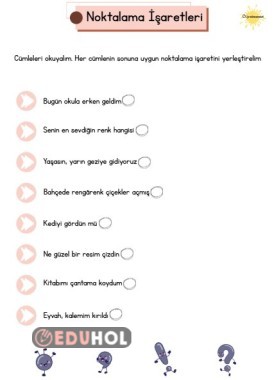 2. Sınıf Noktalama İşaretleri Etkinliği