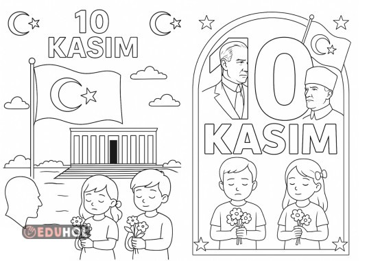 10 Kasım Boyama Sayfaları