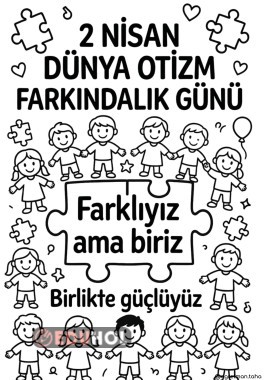 2Nisan Dünya Otizm Farkındalık Günü