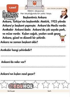‘Ankara’ Okuma Anlama Metni