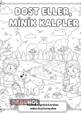 DOST ELLER MİNİK KALPLER BOYAMA SAYFASI