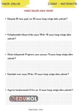 Hangi Onluğa Daha Yakın Problemler