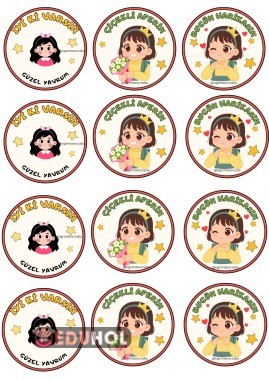 Kız Öğrenciler İçin Motivasyon Stickerı