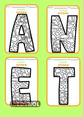 Mozaik Boyama Sayfaları