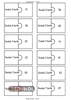 ONLUK-BİRLİK EŞLEŞTİRME KARTLARI