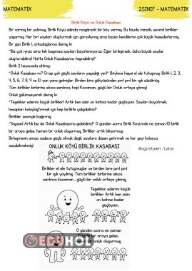 Onluk Birlik Konusu Etkinlik Sayfası