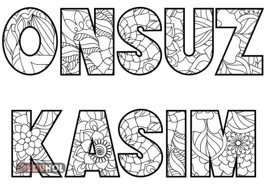 Onsuz Kasım Mandala Boyama