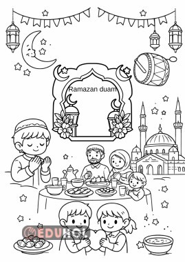 Ramazan Paylaşmaktır Boyama Sayfası