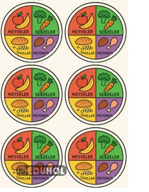 Sağlıklı Yiyecekler Deftere Yapıştırma Etkinliği