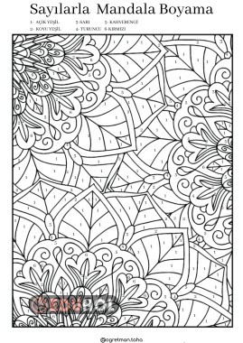 Sayılarla Mandala Boyama