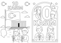 10 Kasım Boyama Sayfaları