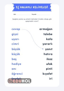 Eş anlamlı kelimeler