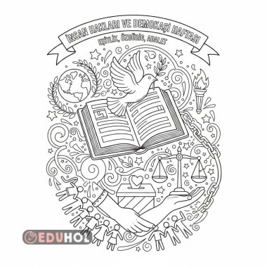 İnsan hakları ve demokrasi haftası boyama