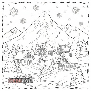 Manzara boyama sayfası