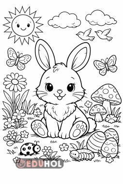 Tavşan Boyama sayfası