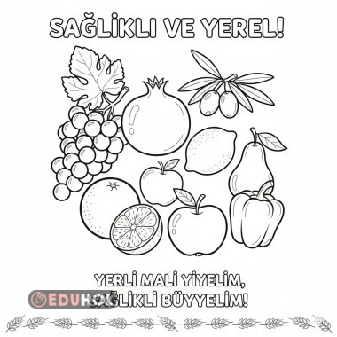 Yerli malı haftası ile ilgili boyama sayfası