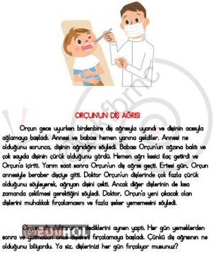 Orçun'un Diş Ağrısı Okuma Metni