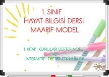 Hayat Bilgisi Dersi Defter Notu ve İnteraktif Defter Etkinlikleri