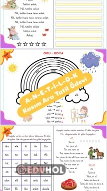 A-N-E-T-İ-L-O-K Kasım Ara Tatil Ödevi