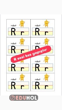 R SESİ KES YAPIŞTIR İNTERAKTİF DEFTER