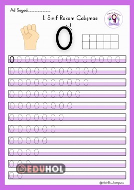 0 Rakam Yazma Çalışması