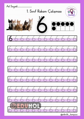 6 Rakamı Yazma Çalışması