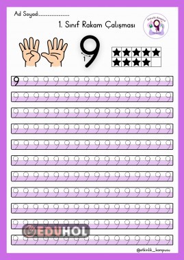9 Rakamı Yazma Çalışması
