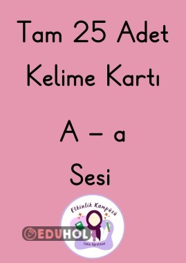 A Sesi Kelime Kartları