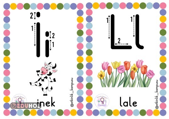 Harf Grup Sıralı Alfabe Kartları