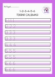 1,2,3,4,5,6 Rakam Çalışması