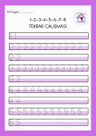 1'den 8'e Kadar Rakam Yazma Çalışması
