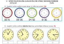 3. SINIF ZAMANI ÖLÇME SÜREÇ DEĞERLENDİRME