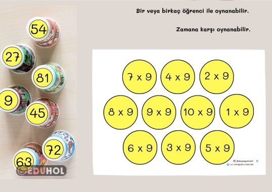 ÇARPMA İŞLEMİ OYUNU - DOKUZLAR