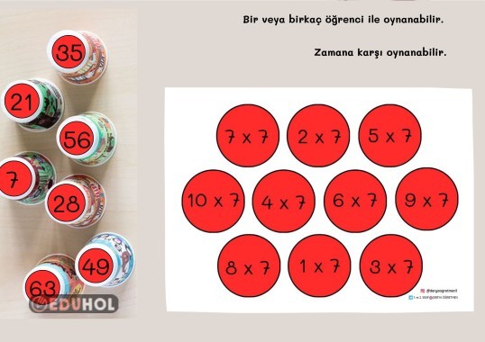 ÇARPMA İŞLEMİ OYUNU - YEDİLER