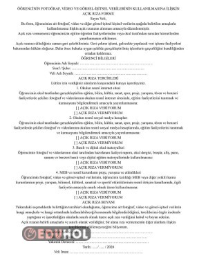 Açık Rıza Formu Sosyal medya Paylaşımları