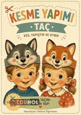 Okulun ilk günü için sevimli taçlar