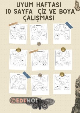 🎨 Uyum Haftasına Özel 10 Sayfalık Çiz ve Boya Çalışması Yayında! ✏️