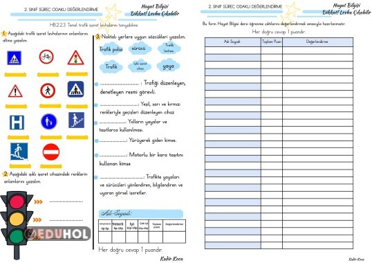 Hayat Bilgisi Süreç Odaklı Değerlendirme Dikkat! Levha çıkabilir