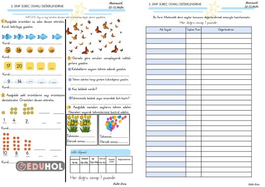 Matematik Süreç Odaklı Değerlendirme 12-13. Hafta