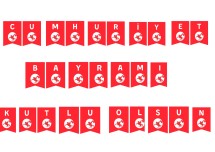 Cumhuriyet Bayramı Kutlu olsun Pano Yazısı