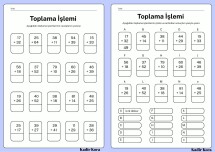 Toplama İşlemi  Eldeli ve Eldesiz Çalışma