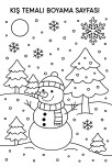 kış temalı okuma anlama boyama etkinlik seti