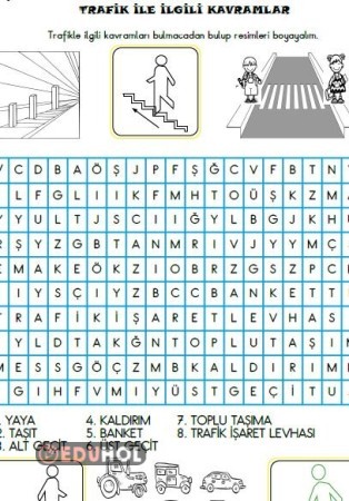 TRAFİKLE İLGİLİ TEMEL KAVRAMLAR BULMACASI