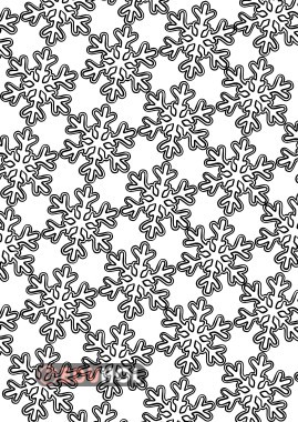 Kar tanesi desen boyama