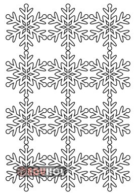 kar tanesi desen boyama